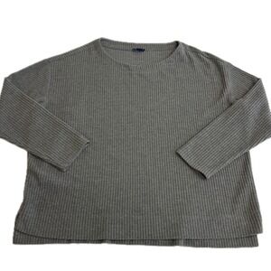 Splendid Shirt Womens X Large Gray Waffle Knit Long Sleeve Top Thermal